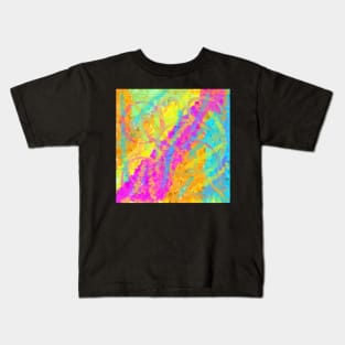 COLOUR BUBBLE SPLASH ABSTRACT WEARABLE ART Kids T-Shirt